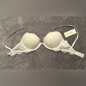 Gilly Hicks 30C Super Push Up Plunge Bra in White